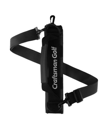 Craftsman Golf Portable Mini Carry Bag Shoulder Sleeve Bag Ideal for Golf Course Available for Custom Version with Your Name Stitched Black(Update)