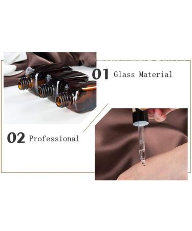 VASANA 3PCS Refillable Thicken Square Amber Glass Essential Oil Dropper Bottles With Glass Eye Dropper Cosmetic Sample Aromatherapy Elite Fluid Jars Travel Containers 20ml/0.67oz - Buy Online on SooperMarket.com