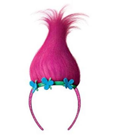 Child's Magenta Trolls Sugar Glitter Headband with Troll Hair - Perfect for Young Girls - Buy Online on SooperMarket.com