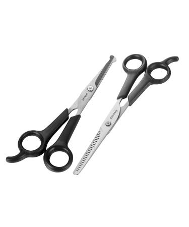 Professional Pets Grooming Scissors Set Stainless Steel Dog Eye scissors Thinning Shears for Dogs and Cats, Home pet grooming Tool kit 1.6371 Eye Scissors + 6373 Thinning Scissors