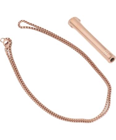 Stress Relief Mindful Necklace Increase Lung Volume Reduce Anxiety Mindful Breathing Necklace Skin Friendly for Men for Daily Wear (Rose Gold) - Buy Online on SooperMarket.com