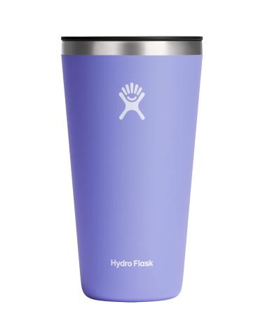 Hydro Flask All Around Tumbler - Stainless Steel Reusable Insulated Travel Drinking Cup Water Bottle with Lid 28 Oz Black Lid Lupine