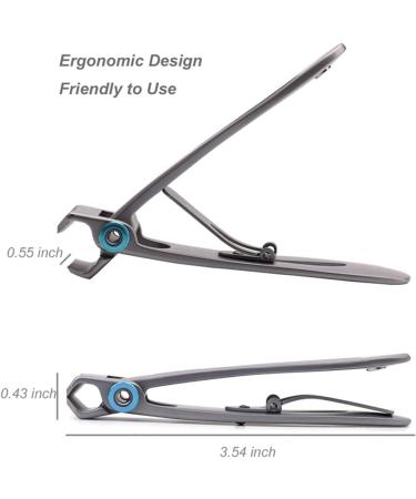 KVSERT 2X Nail Clipper Set Thick Toenail & Fingernail Cutter with Wide Opening Stainless Steel Kit for Men & Women Silver - Buy Online on SooperMarket.com