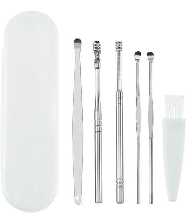 HEIMEABI Spring Ear Wax Cleaner Tool Set - Stainless Steel Ear Cleansing Kit with Storage Box - Earwax Removal Tool for Beauty Gift - D One Size - Buy Online on SooperMarket.com