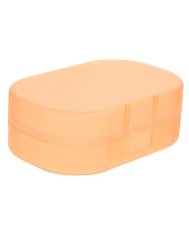 COOLHIYA Plastic Container pp soap draining rack household soap holder container travel Outdoor Fruit Dryer travel case water filter Toiletries sponge soap dish with lid Storage Box As Shown 7x10.5x3.5cm