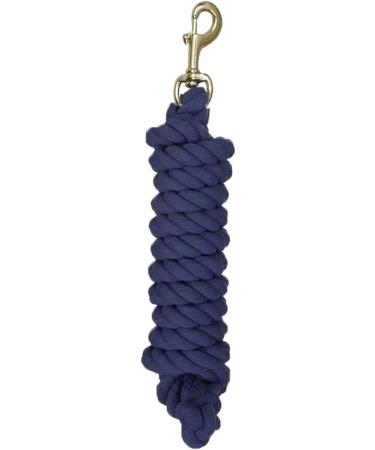 TrustBreech 10ft Solid Cotton Lead Rope - Made in USA - 5/8 inch Thick - Heavy-Duty Bolt Snap - Handmade Soft Dark Grey Blue - Buy Online on SooperMarket.com