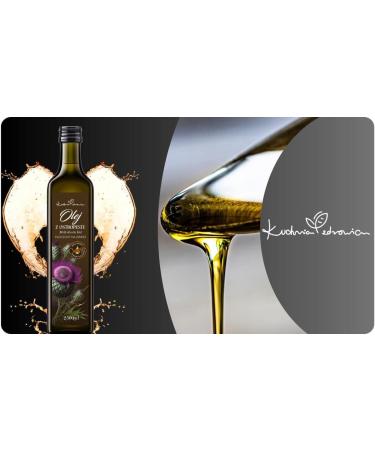 Kuchnia Zdrowia Milk Thistle Oil 250ml - Unrefined & Cold Pressed - Pure Silymarin - Vegan & Gluten Free - International Shipping Available - Buy Online on SooperMarket.com