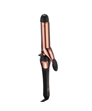INFINITIPRO BY CONAIR Rose Gold Titanium 1 1/4-Inch Curling Iron, 1  inch barrel produces loose curls  for use on medium and long hair Curling Iron 1.25-Inch Black