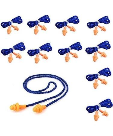 Binifub 100 Pairs Individually Wrapped Soft Silicone Corded Ear Plugs Reusable Hearing Protection Rubber Earplugs - Buy Online on SooperMarket.com