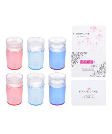 Beaupretty Clear Jelly Nail Art Stamper Kit - Double-Sided Silicone Punch & Scraper 3 Set (Random Color) - DIY Nail Art Tools for Perfect Designs - Buy Online on SooperMarket.com