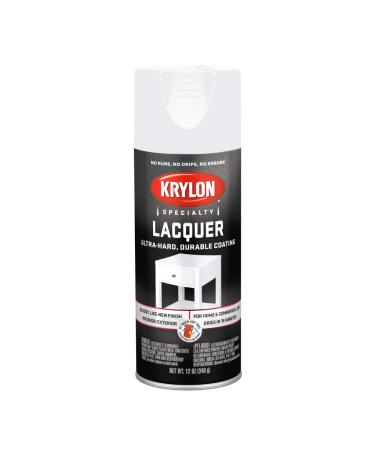 Krylon K07031777 Gloss White Lacquer Spray  12 oz.