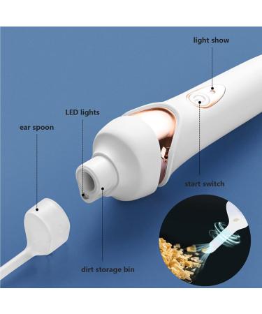 Tweddy Smart Ear Wax Remover Clean Ears Ear Wax Remover USB Charging Ear Wax Remover acuum Suction LED Light Easy-to-Use Ear Cleaner for Kids & Adults (White(Internal camera)) - Buy Online on SooperMarket.com