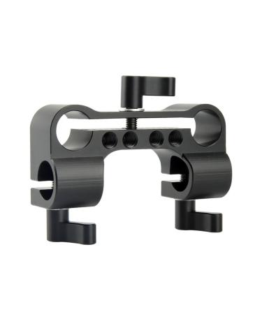 NICEYRIG 90 Degree Right Angle Rail Block to 15mm Dual Rod Clamp for 15mm Video Camcorder Camera Shoulder Support System - 167