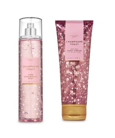Bath and Body Works - Champagne Toast - Fine Fragrance Mist and Ultra Shea Body Cream - Full Size  2019