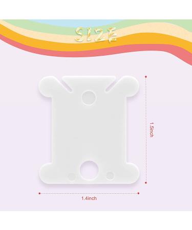 128 Pcs Plastic Embroidery Floss Bobbins - Cross Stitch Thread Organizer and Sewing Storage in White - Buy Online on SooperMarket.com