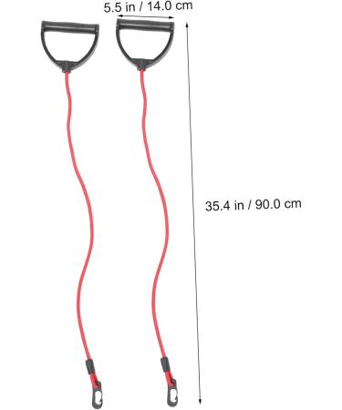 Buy 1 Pair Pull Rope Fitness Elastic Belt - Resistance Bands for Home Treadmill Workout | Red Latex Exercise Bands - Buy Online on SooperMarket.com