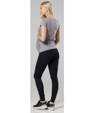 HAPPY MAMA Women's Maternity T-Shirt Top Tee Shirt with Baby in Pocket Print - Steel Grey (Size 18-20) - Buy Online on SooperMarket.com