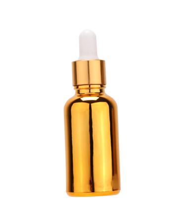 Gogogmee 1pc Essential Oil Dropper Bottle Perfume Drop Bottle Refillable Bottle Medical Dropper Bottle Essential Oil Perfume Refillable Drop Bottle Essential Oil Bottle Lab Pipette Bottle 9.4x2.8cm Golden