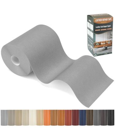HMASYO Leather Repair Patch  4 60 Strong Self-Adhesive Leather Tape for Sofas Couch Car Seats Handbags Jacket Holes  and Tears Patches First Aid Patch Fixing Leather Light Gray
