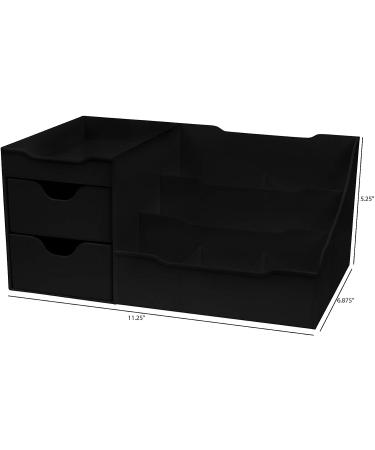 Mantello Bathroom Organizer Countertop - Makeup and Skincare Storage Solution - Vanity Organizer in Black Matte - Buy Online on SooperMarket.com