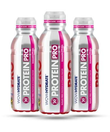 Wow Hydrate Water (Protein/Electrolyte) 12x500ml (Summer Fruits (Pro 20g))