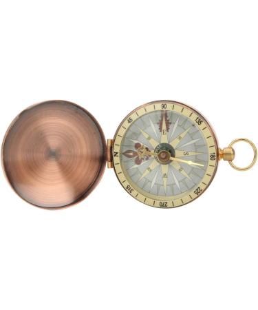 Vintage Pocket Watch Compass | Antique Brass Hinged Lid | Portable Outdoor Navigation for Backpacking Camping & Hiking - Buy Online on SooperMarket.com