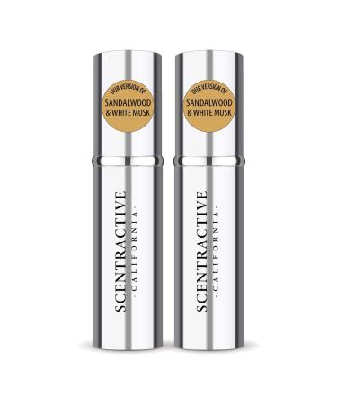 CA Perfume Impression of Emra Sandalwood & White Musk For Women & Men Fragrance Concentrated Long Lasting Eau de Parfum Spray Refillable Glass Atomizer Bottle 0.17 Fl Oz/5ml-X2 EMRA SANDALWOOD & WHITE MUSK 0.34 Fl Oz (Pack of 1)
