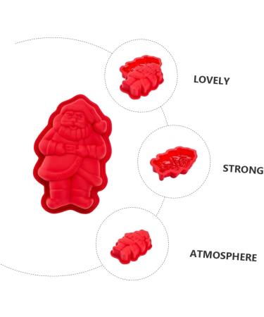 PRETYZOOM 2 Pcs Baking Mold Christmas Cookie Shape Christmas Resin Moulds Xmas Silicone Xmas Embossing Silicone Christmas Chocolate Molds Sandwich Xmas Molds Candle Silica Gel Fudge 18.2X11.5X3CM As Shown - Buy Online on SooperMarket.com