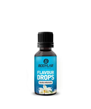 BODYLAB24 Flavor Drops 30ml Vanilla-Milkshake calorie-free sugar-free & fat-free aroma drops flavrops for sweetness of food coffee syrup drops of taste without artificial dyes