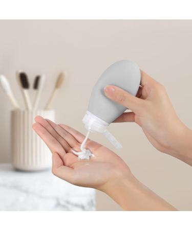 OPRET 100ml Silicone Travel Bottles Set - 3 Leakproof & Refillable TSA-Approved Containers for Shampoo & Cream - BPA-Free Black & Gray - Buy Online on SooperMarket.com