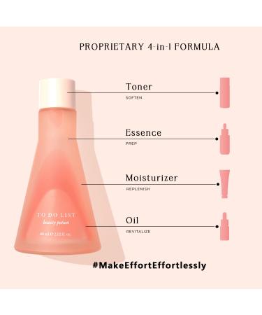 Hydrating Korean Skin Care Set: Face Moisturizer Toner Essence Serum & Hyaluronic Acid Oil | TO DO LIST Beauty Potion - Buy Online on SooperMarket.com