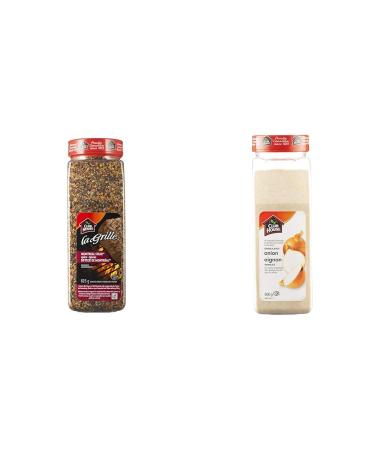 Club House La Grille Grilling Made Easy Montreal Steak Spice Seasoning 825g & Quality Natural Herbs and Spices Granulated Onion 600g