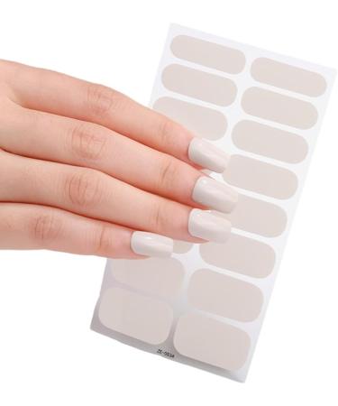 Ruarby French Tip Press on Nails Medium Almond False Nails Tips Detachable Full Cover Stick on Nails Glossy Nude False Nails - Buy Online on SooperMarket.com