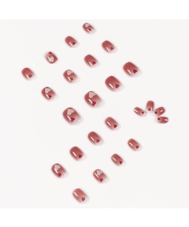 Red Heart Soft Nail Wearing Nail Finished False Nail Beauty Patch Nail Patch Detachable Nail Patch Wearing Nail JP1043 - Buy Online on SooperMarket.com
