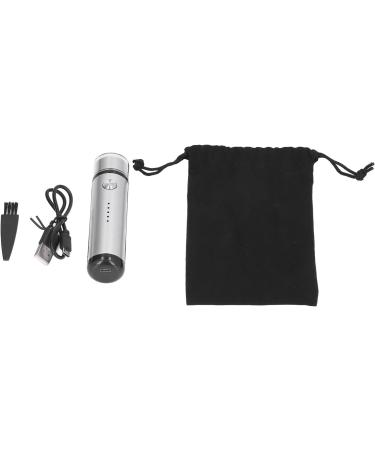 Portable Mini Electric Shaver for Men - USB Power Close Shave & Flannel Bag Included - ABS Stainless Steel (Silver - Buy Online on SooperMarket.com