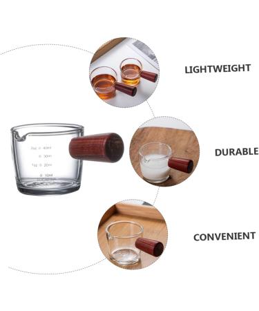 HOMSFOU 3 Pcs Milk Cup Espresso Shot Glass Creamer Mug Clear Cups Milk Creamer Jug Liquid Measuring Cups Turkish Coffee Glass Measuring Cups for Mini Heater Turkey Wood High Borosilicate 8.5X4.5X4.2CMx3pcs As Shownx3pcs - Buy Online on SooperMarket.com