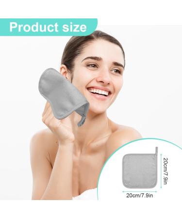 URAQT 6 Pack Face Cloths Make Up Remover 7.87 * 7.87in Soft Microfibre Face Wipes for Reusable Makeup Remover Cloth Washable Ultra Soft Facial Cleansing Wipe Cloths (Grey) 6 Pcs-Grey - Buy Online on SooperMarket.com