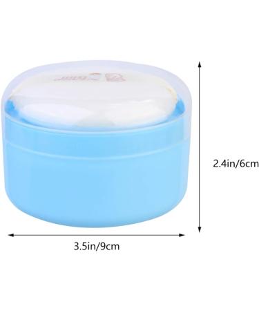 OSALADI Blue Baby Powder Container with Puff - Travel Size Talcum Storage Box for Face & Body - Hand Holder Included - 1 Pack - Buy Online on SooperMarket.com