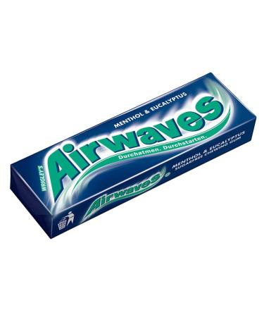 2 Full Packs of WRIGLEY'S Airwaves Chewing Gum (60 Single Packs) Menthol & Eucalyptus