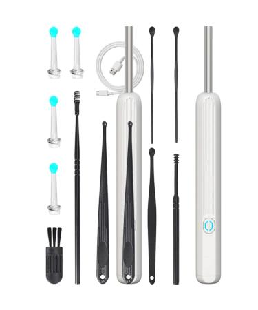 1 Set Ear Wax Removal Tool Ear Cleaner with Camera Earwax Removal Kit Ear Wax Ear Cleaner Ear Cleaning Tools Ear Camera for Phones White