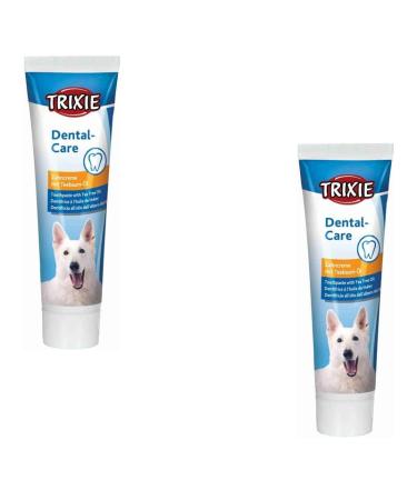 Trixie Dental Care |Double pack |2 x 100 g |Toothpaste for dogs with tea tree oil |Can help to prevent tartar and discoloration |To improve oral hygiene