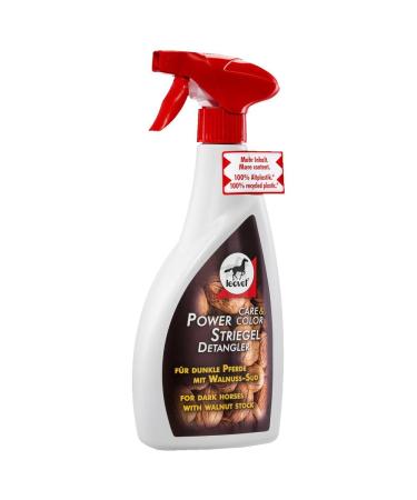 Leovet Power Curry Comb Walnut 550 ml Mane Curry Comb Tail Spray Dark Horses
