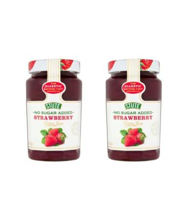 2 x 430g No Added Sugar Strawberry Jam Diabetic Friendly