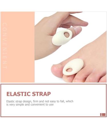 Beavorty Foam Corn Cushions - 2pcs Toe Pads with Elastic Strap for Callus, Bunion, and Toe Protection - White - Buy Online on SooperMarket.com