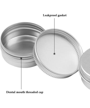 Veuwolm 30-Piece Aluminum Cocks Set - Travel Cream Boxes with 72 Round Stickers Empty Lip Balm Cans for Cosmetics 15ml Silver - Buy Online on SooperMarket.com