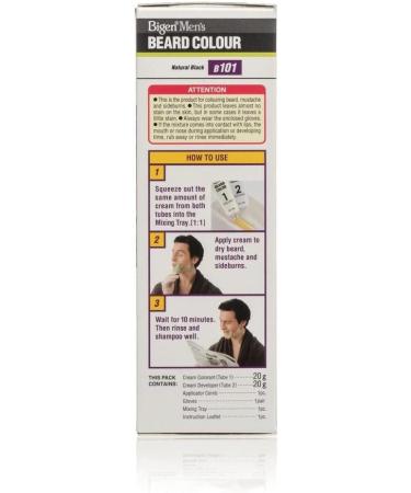 Bigen Men's Beard Colour - Ammonia-Free Formula with Aloe Extract & Olive Oil - 101 Natural Black - 1 Count - Buy Online on SooperMarket.com