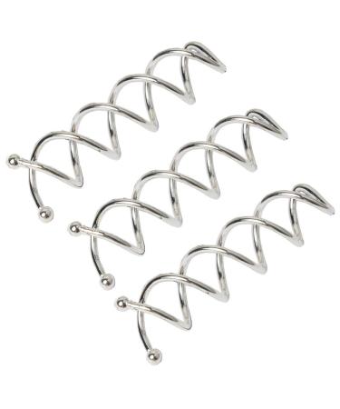 20 Pieces Simple Styles Spiral Bobby Pins Spiral Hair Pins Screw Hair Pin Bridal Bun Make Spin Pins Round Ball Tips Design Spiral Hair Clip Bun Stick Pick for Women and Girls DIY Hair Style Silver