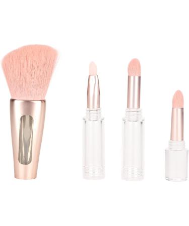 4 in 1 Makeup Brush Transparent Handle Portable Soft Hair Professional Eyeshadow Blush Uniform Coloring for Daily Use for Dating Party - Buy Online on SooperMarket.com