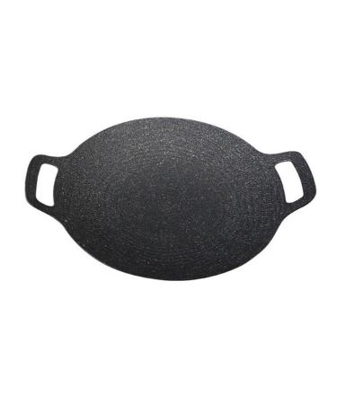 34cm Grill Pan Korean Round Non-Stick Barbecue Camping Pan Travel Outdoor Frying Barbecue Accessories L5I5 BBQ
