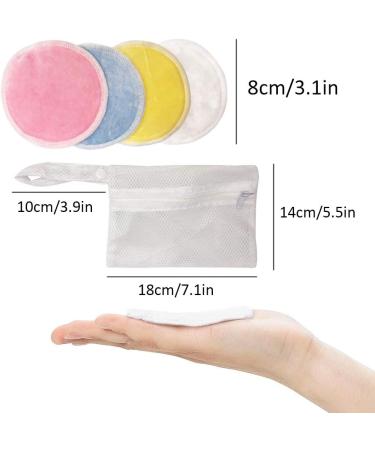 Reusable Makeup Remover Pads Washable Cotton Pad with Laundry Bag Washable Facial Cleansing Soft Nursing Pad for Eye Makeup Remove Face Wipe (8pcs+1bag) - Buy Online on SooperMarket.com